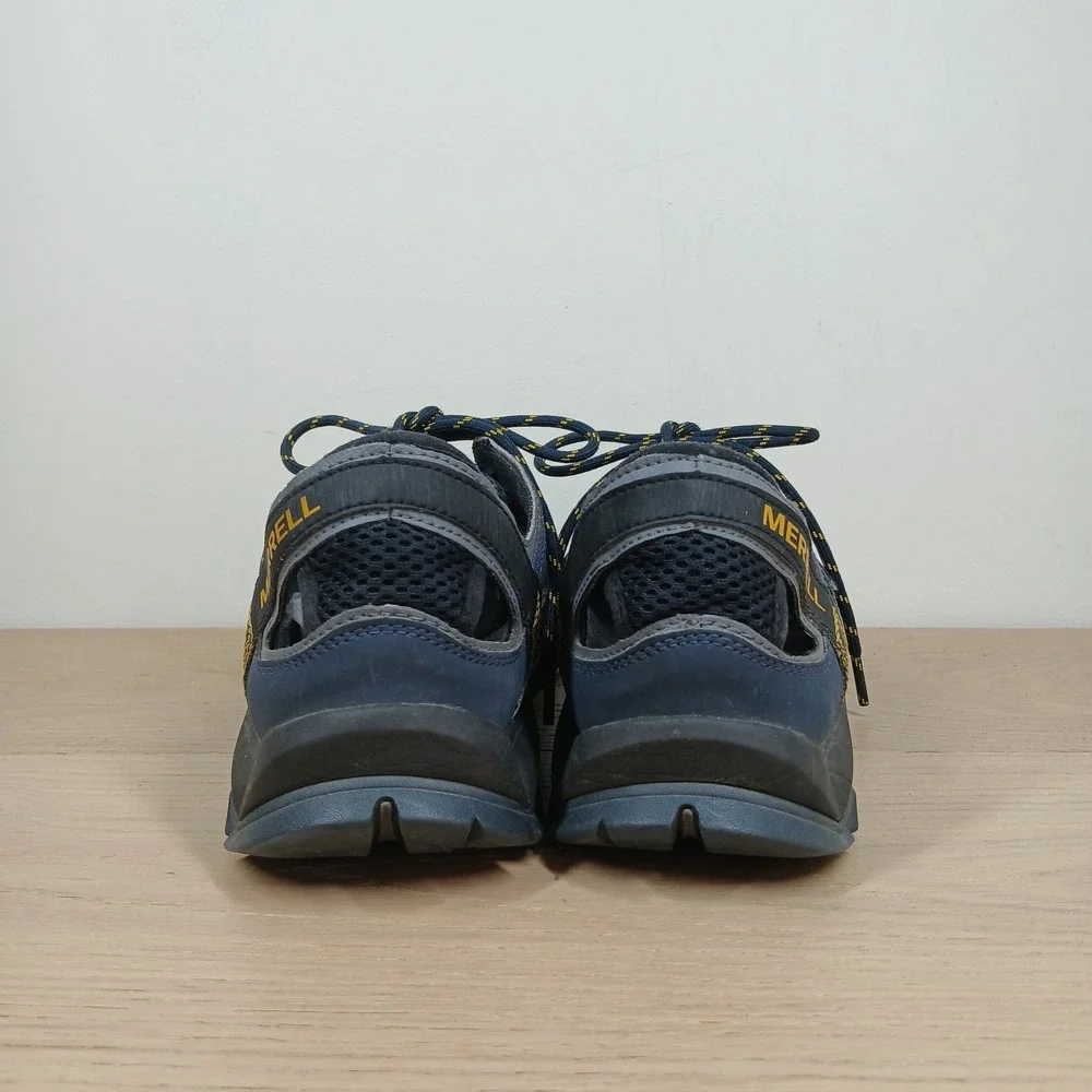 Merrell All Out Blaze Sieve Men's 11 Navy Blue Leather Mesh Hiking Water Sandals